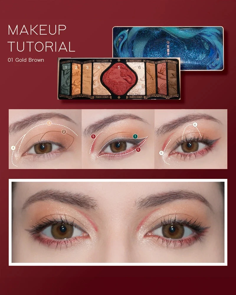 FLORAL ENGRAVING PHOENIX MAKEUP PALETTE