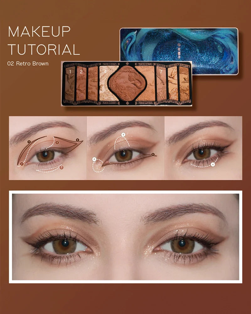 FLORAL ENGRAVING PHOENIX MAKEUP PALETTE